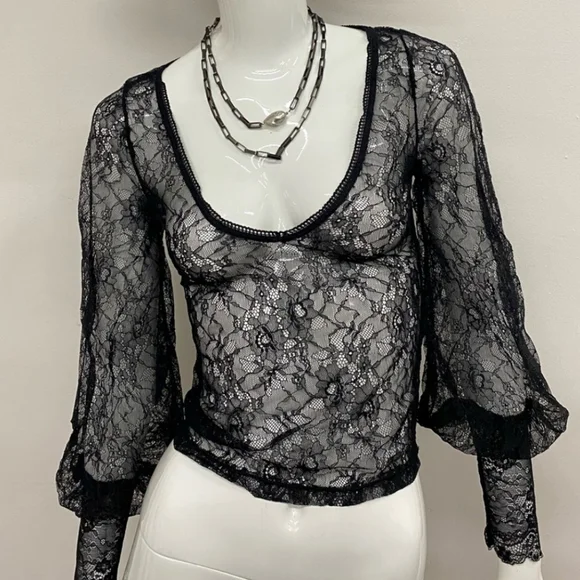 🖤 Midnight Hour Lace Victorian Blouse 🖤 - Picture 3 of 15